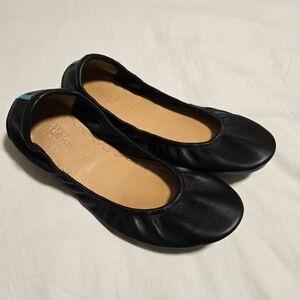 Tieks Matte Black Ballet Flats, Size 10